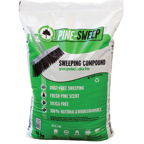 Pine Sweep Biodegradable Sweeping Compound, Bag, 44 lbs. (20 kg) We Share Industrial Supply
