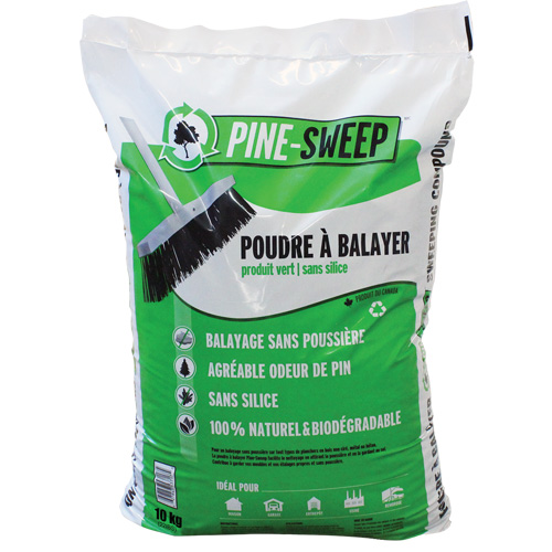 Pine Sweep Biodegradable Sweeping Compound, Bag, 22 lbs. (10 kg) We Share Industrial Supply