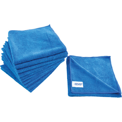 Chiffon de d&eacute;poussi&eacute;rage et nettoyage, Microfibre, Bleu We Share Industrial Supply