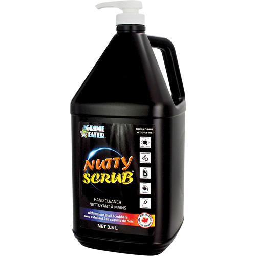 Nettoyant &agrave; mains avec exfoliant en coquille de noyer Nutty Scrub, Pierre ponce, 3,5 L, Bouteille, Sans parfum We Share Industrial Supply