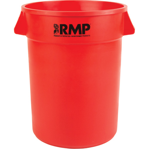 Garbage Bin, Polyethylene, 32 US gal. We Share Industrial Supply