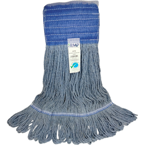 T&ecirc;te de vadrouille &agrave; bande large, Antimicrobien/Finition de plancher/Sp&eacute;cialis&eacute;, Coton/Rayonne/Synth&eacute;tique, Style Boucle We Share Industrial Supply