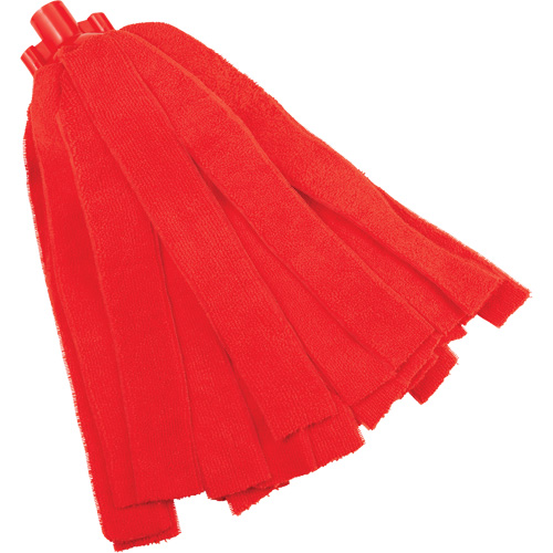 Socket Mop, Red, Microfibre, Cut Style We Share Industrial Supply