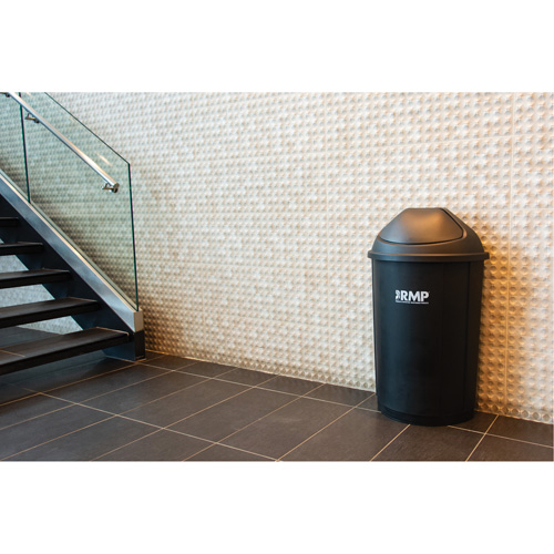 Half-Round Garbage Bin, Polyethylene, 21 US gal. We Share Industrial Supply