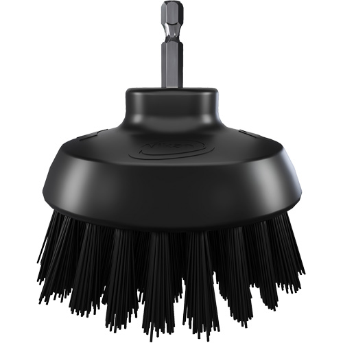 HyDrive Round Drill Brush, Extra Stiff Bristles, 3-1/10" Long, Black We Share Industrial Supply