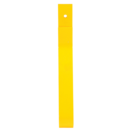 Rail Post, Steel, 10-3/4" L x 24" H, Yellow We Share Industrial Supply