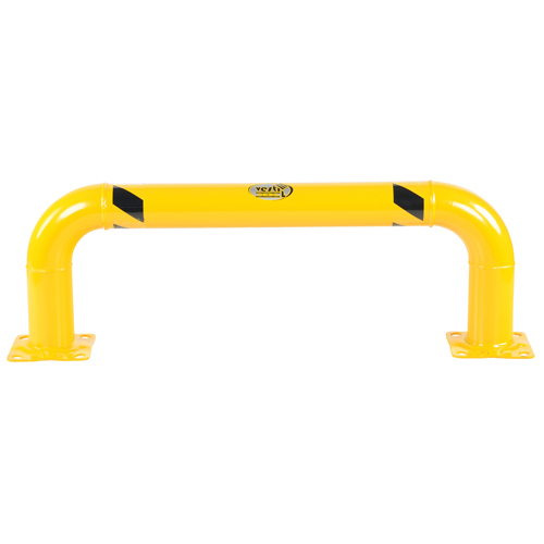 Garde-corps &agrave; profil bas pour rayonnages, 4' la x 1,4' h, Jaune We Share Industrial Supply