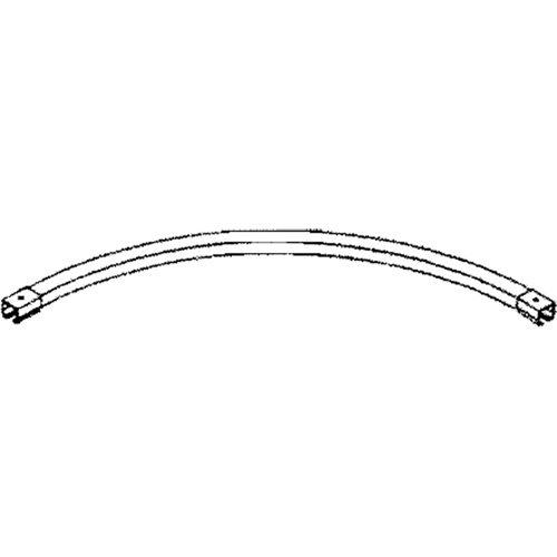 90° Curved Curtain Partition Track with Splicers, 3' L We Share Industrial Supply