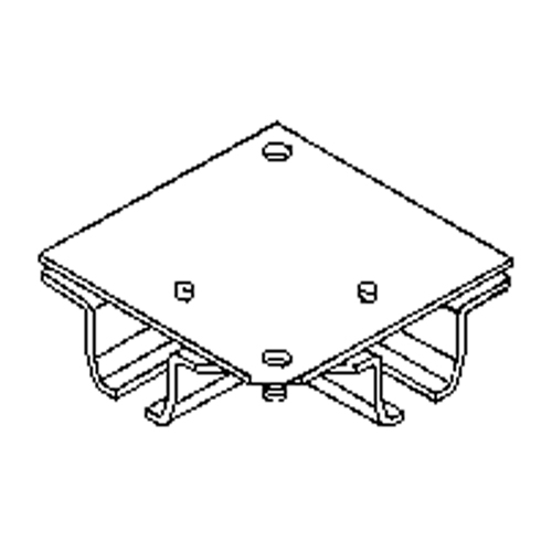 Raccord pour joint d'angle de 90° pour murs-rideaux mont&eacute;s au plafond We Share Industrial Supply