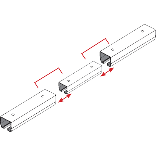 &eacute;clisse pour rail de roulement de mur-rideau We Share Industrial Supply