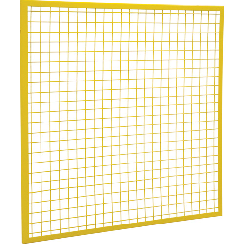 Composantes pour partitions & cloisons grillag&eacute;es - Panneaux, 4' h x 4' la, Jaune We Share Industrial Supply