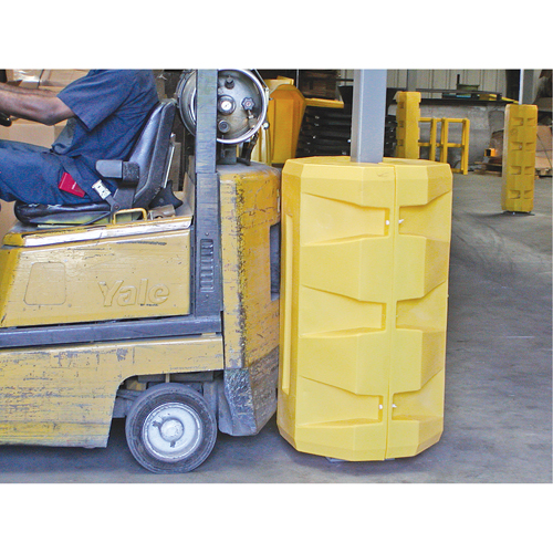 Protecteurs de colonne, Ouverture int&eacute;rieure 8-1/4" x 10-1/4", 23-1/2" lo x 23-1/2" la x 39-1/2" h, Jaune We Share Industrial Supply