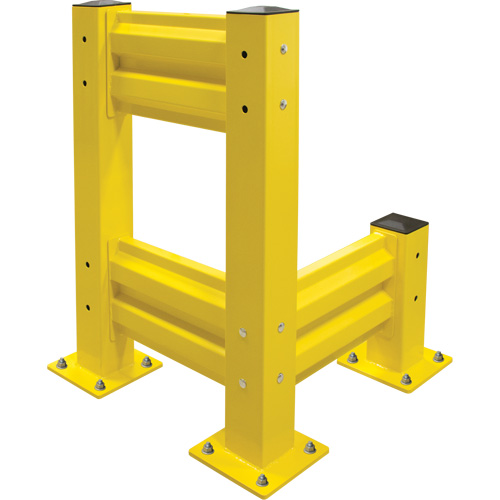 Industrial Safety Guard Rail, Steel, 19" L x 12" H, Safety Yellow We Share Industrial Supply