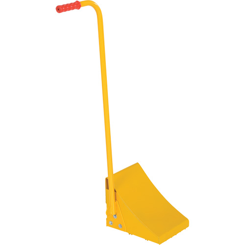 Ergo Handle Wheel Chock, Steel, Yellow, 8" W x 10-3/4" D x 9-1/8" H We Share Industrial Supply