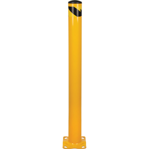 Bollard, Steel, 48" H x 4-1/2" W, Yellow We Share Industrial Supply