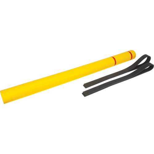 Polyethylene Bollard Cover, 4-1/2" Dia. x 64" L, Red/Yellow We Share Industrial Supply