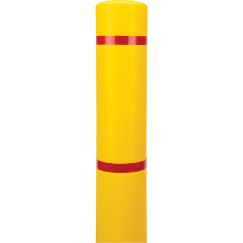 Polyethylene Bollard Cover, 4-1/2" Dia. x 64" L, Red/Yellow We Share Industrial Supply