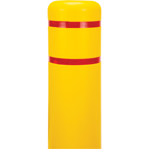 Capuchon en poly&eacute;thyl&egrave;ne pour borne de protection, 6-5/8" dia. x 52" l, Rouge/Jaune We Share Industrial Supply