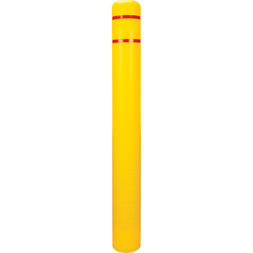Polyethylene Bollard Cover, 6-5/8" Dia. x 60" L, Red/Yellow We Share Industrial Supply