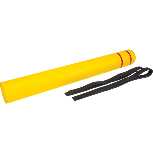 Polyethylene Bollard Cover, 6-5/8" Dia. x 60" L, Red/Yellow We Share Industrial Supply