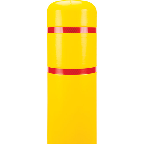 Polyethylene Bollard Cover, 6-5/8" Dia. x 60" L, Red/Yellow We Share Industrial Supply