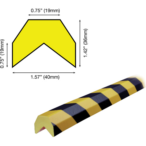Butoir de protection de coin mod&egrave;le AA 5M We Share Industrial Supply