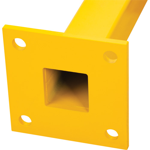 End Post for Light-Duty Guard Rails, Steel, 42" H, Safety Yellow We Share Industrial Supply