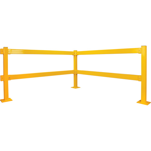 End Post for Light-Duty Guard Rails, Steel, 42" H, Safety Yellow We Share Industrial Supply
