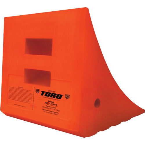 Cale-roue pour &eacute;quipement lourd de 70 tonnes, Ur&eacute;thane, Orange We Share Industrial Supply