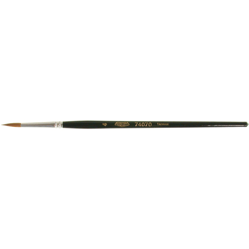 Artist Paint Brush, 1/8" Brush Width, Red Sable, Wood Handle We Share Industrial Supply