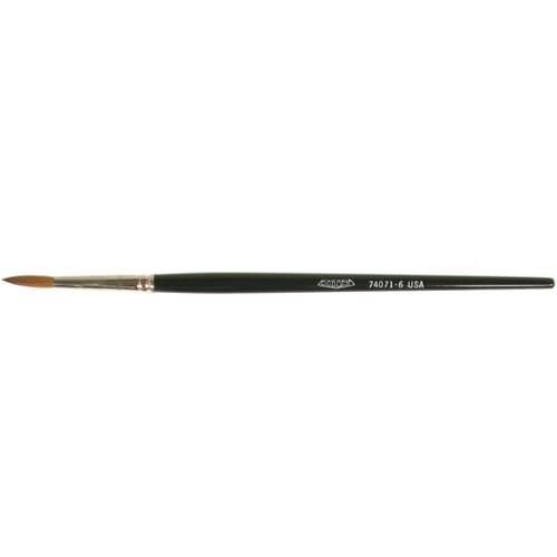 Artist Paint Brush, 5/32" Brush Width, Red Sable, Wood Handle We Share Industrial Supply