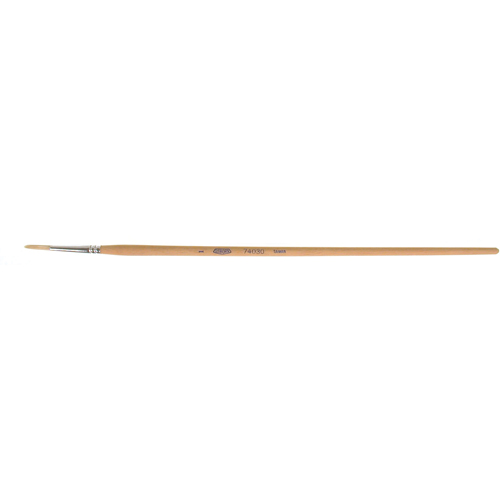 Pinceau de forme ronde en soies blanches pures pour marquage, Largeur de la brosse de 9/64", Soie blanche, Manche &agrave; Bois We Share Industrial Supply