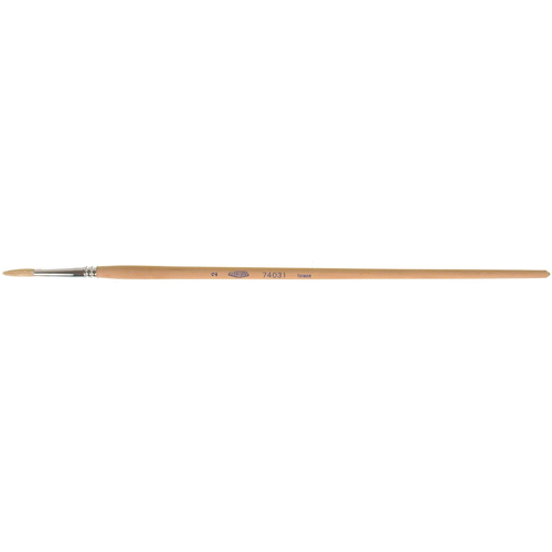 Pure White Bristle Round Marking Paint Brush, 5/32" Brush Width, White China, Wood Handle We Share Industrial Supply