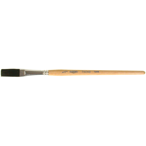 One Stroke Paint Brush, 1/2" Brush Width, Ox Hair, Wood Handle We Share Industrial Supply