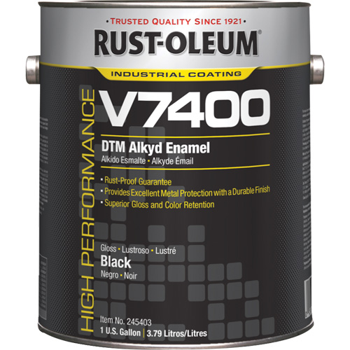 Peinture d&eacute;mail DMT alkyde V7400 System 340 &agrave; haut rendement, Noir, Tr&egrave;s brillant, Gallon We Share Industrial Supply