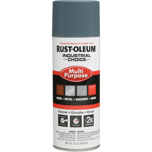 Peinture en a&eacute;rosol &agrave; usages multiples syst&egrave;me 1600 Industrial Choice, Gris machine, Brillant, 12 oz, Canette a&eacute;rosol We Share Industrial Supply