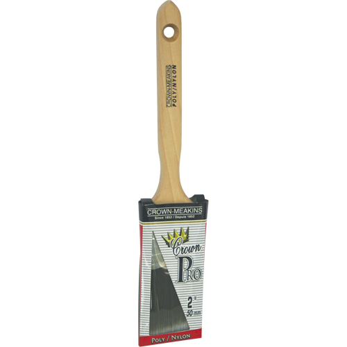 Angular Pro Paint Brush, Poly/Nylon, Wood Handle, 2" Width We Share Industrial Supply
