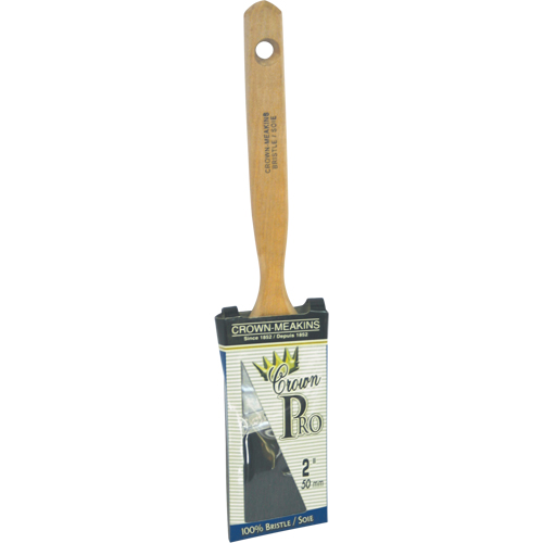 Crown Pro Straight Paint Brush, Bristle, Wood Handle, 2" Width We Share Industrial Supply