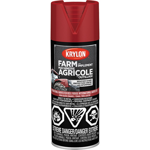 Peinture en a&eacute;rosol pour la ferme et l'&eacute;quipement, Rouge International Harvester, Tr&egrave;s brillant, 340 g, Canette a&eacute;rosol We Share Industrial Supply