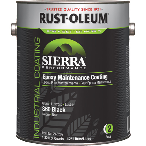 Sierra S60 Water-Based Epoxy Maintenance Coating Part 2 Base, Gallon, Black We Share Industrial Supply