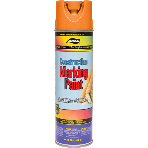Peinture de marquage de construction, 17 oz, Canette a&eacute;rosol We Share Industrial Supply