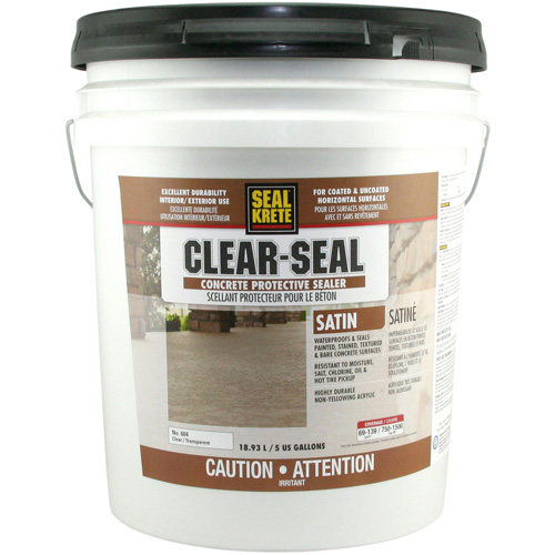 Seal-Krete&reg; Protective Sealer, 18.93 L, Water-Based, Satin, Clear We Share Industrial Supply