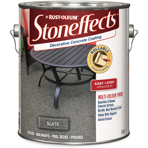 Stoneffects Decorative Concrete Coating, 3.4 L, Solvent-Based, Textured, Grey We Share Industrial Supply