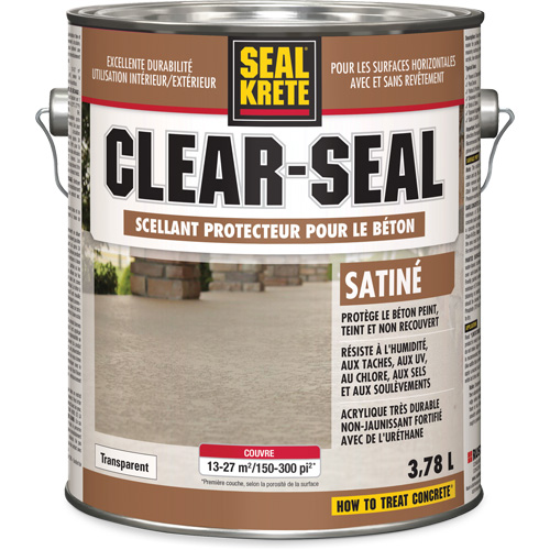 Seal-Krete&reg; Protective Sealer, 3.78 L, Urethane-Based, Satin, Clear We Share Industrial Supply