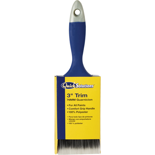 Pinceau &agrave; garniture Quick Solutions, Polyester, Manche Plastique, Largeur de 3" We Share Industrial Supply