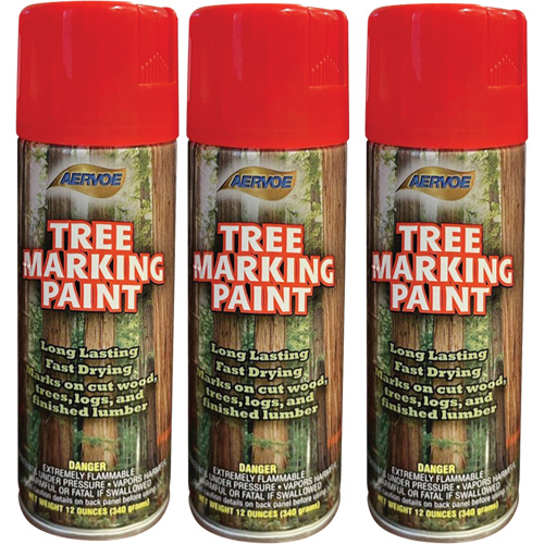 Peinture fluorescente pour marquer les arbres Aervoe 690, Rouge fluorescent, 16 oz We Share Industrial Supply