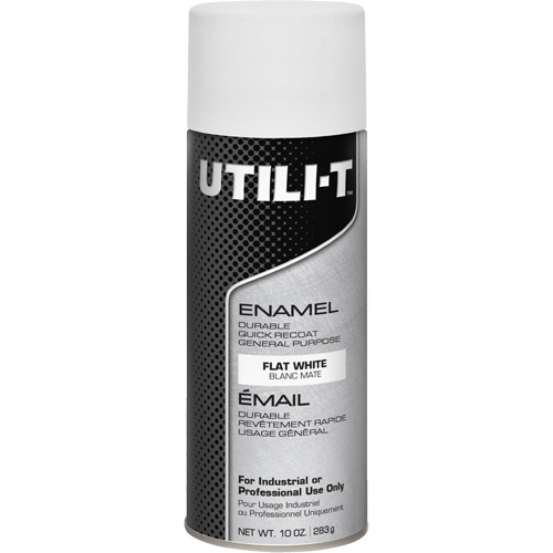 Peinture-&eacute;mail en a&eacute;rosol polyvalent UTILI-T, Blanc, Fini mat profond, 10 oz/283 g, Canette a&eacute;rosol We Share Industrial Supply