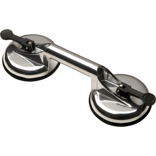 Manually Operated Hand Vacuum Cups - Double Handcup, 66 lbs. Capacity, 4-5/8", Lever, 13" Handle Length We Share Industrial Supply