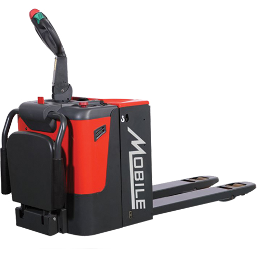 ESPT44N Self-Propelled "Ride-On" Electric Pallet Truck, 4400 lbs Cap., 48" L x 27" W We Share Industrial Supply