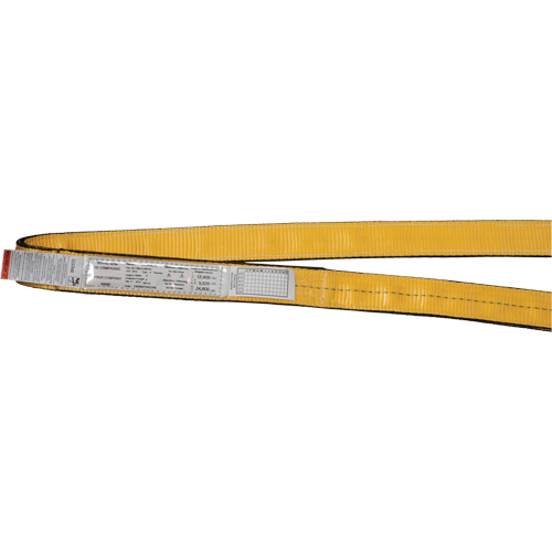 &eacute;lingues de levage en polyester, Pli Double, Sans fin, Type 5, 4" la x 3' lo, Capacit&eacute; verticale 22000 lb We Share Industrial Supply